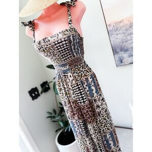 Cottagecore Patchwork of Wanderlust gauzy smocked boho free spirited romper